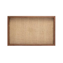 Bandeja de Madeira com Sisal e Bambu Natural 30x17x4cm - 4