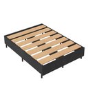 Ver imagem 6 de Cama Box Casal Confort Acabamento Suede Pés de Madeira - Preto