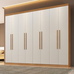 Guarda Roupa New Premium 8 Portas 4 Gavetas 8 Prateleiras - Benetil - 2