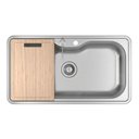 Ver imagem 2 de Cuba de Cozinha Retang Deca C/deck e Acess 80x40 Facile Inox