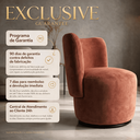 Ver imagem 6 de Poltrona Orgânica Lia Giratória Boucle Redonda Luxo Moderna p/ Penteadeira Sala Espera Recepção: Ter