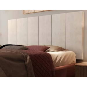 Cabeceira Cama Casal Suede 1.40- Bege