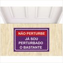 Ver imagem 1 de Capacho Tapete Decorativo Não Perturbe Antiderrapante.