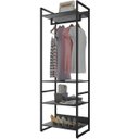 Ver imagem 1 de Closet Guarda-roupa Industrial Modulado 210x70cm Blind F01 Preto - Lyam Decor