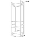 Ver imagem 4 de Closet Guarda-roupa Industrial Modulado 210x70cm Blind F01 Preto - Lyam Decor