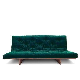 Sofá-cama Futon Slim L 03 Lugares Cor Verde Futon Brasil - 1