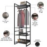 Kit 02 Closets Guarda-Roupa Industrial Modulado 02 Gavetas 210x70 cm Blind F01 Preto - Lyam Decor - 7