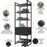 Kit 02 Closets Guarda-Roupa Industrial Modulado 02 Gavetas 210x70 cm Blind F01 Preto - Lyam Decor - 4
