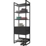 Kit 02 Closets Guarda-Roupa Industrial Modulado 02 Gavetas 210x70 cm Blind F01 Preto - Lyam Decor - 3