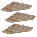 Ver imagem 1 de Kit 3 Prateleiras de Canto 30x30 Mdp Ebano com Suportes