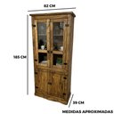 Ver mais imagens de Cristaleira Rústica de Madeira Duas Portas com Vidro - Steam: Steam