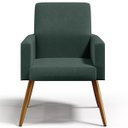 Ver imagem 4 de Kit 2 Poltronas Decorativas para Sala Estar Maria W01 Pés Palito Linho Verde Musgo - Lyam Decor