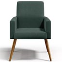 Ver imagem 5 de Poltrona Decorativa para Sala de Estar e Recepção Maria W01 Linho Verde Musgo - Lyam Decor
