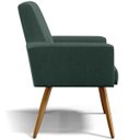 Ver imagem 6 de Poltrona Decorativa para Sala de Estar e Recepção Maria W01 Linho Verde Musgo - Lyam Decor