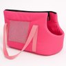 Bolsa Mochila de Transporte Dobravel para Pet Gato Cachorro Cor Rosa Compacta para Viagem Carro Pass - 3