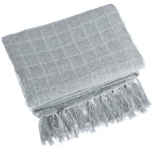 Manta para Sofa Algodao Diversas Cores 1.40 X 1.20m - Cinza