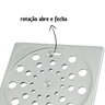 Ralo Inox Grelha Quadrada Rotativa Abre Fecha 10 Cm | Utilimix | 02 Un - 3