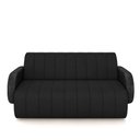 Ver imagem 4 de Sofá Decorativo Living Sala de Estar Bornéu 148cm Pés de Madeira Pu/veludo Preto G33 - Gran Belo