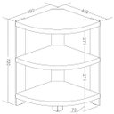 Ver imagem 5 de Estante Multiuso com 03 Prateleiras Wind A02 72x49 Olmo - Lyam Decor