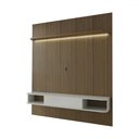 Ver imagem 3 de Painel para Tv até 75 Polegadas Colombo 1 Porta com Led Ripado 3d Pinho/off White - Panorama Móveis