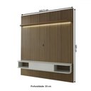 Ver imagem 4 de Painel para Tv até 75 Polegadas Colombo 1 Porta com Led Ripado 3d Pinho/off White - Panorama Móveis