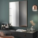 Ver imagem 1 de Espelho Decorativo Retangular com Moldura Aço Dourado D01 90x60 cm Ibiza - Lyam Decor