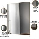 Ver imagem 3 de Espelho Decorativo Retangular com Moldura Aço Dourado D01 90x60 cm Ibiza - Lyam Decor