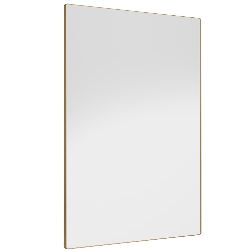 Espelho Decorativo Retangular com Moldura Aço Dourado D01 90x60 cm Ibiza - Lyam Decor - 7