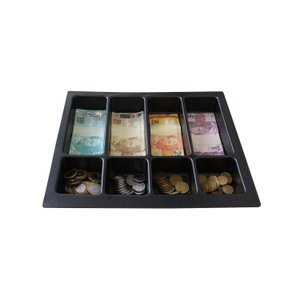 Bandeja Porta Notas e Moedas 33 X 29cm (4 Divisórias)