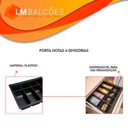 Bandeja Porta Notas e Moedas 33 X 29cm (4 Divisórias) - 3