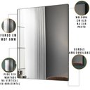 Ver imagem 3 de Espelho Decorativo Retangular com Moldura Aço Preto D01 90x60cm Ibiza - Lyam Decor