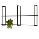 Ver imagem 1 de Prateleira Decorativa Industrial Multiuso 135cm Design D01 Preto - Lyam Decor