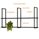 Ver imagem 3 de Prateleira Decorativa Industrial Multiuso 135cm Design D01 Preto - Lyam Decor