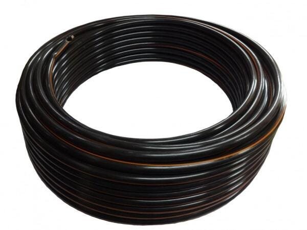 Mangueira Preta Plástica Marcação Laranja 1" rolo 50 metros - Bruning, Opção: Preto, Tamanho: - 1