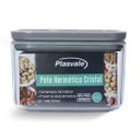 Ver imagem 4 de Pote Hermético Plasvale Pequeno 500ml Cristal Quadrado para Mantimentos Chumbo