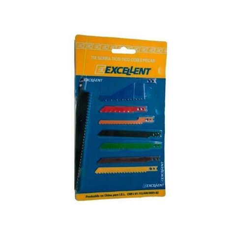 Serra Tico-Tico Encartelada com 8 Peças Sortidas - Excellent