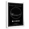 Quadro com Música Mapa Das Estrelas Spotify em Moldura Caixa Tacolado Papel de Parede - 3