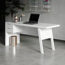 Ver imagem 1 de Mesa para Escritório com 2 Gavetas Branco