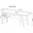 Ver imagem 2 de Mesa para Escritório com 2 Gavetas Branco