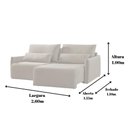 Ver imagem 2 de Sofá Retrátil e Reclinável Pequim Caixa Zero 2,60m - Movenzo Estofados