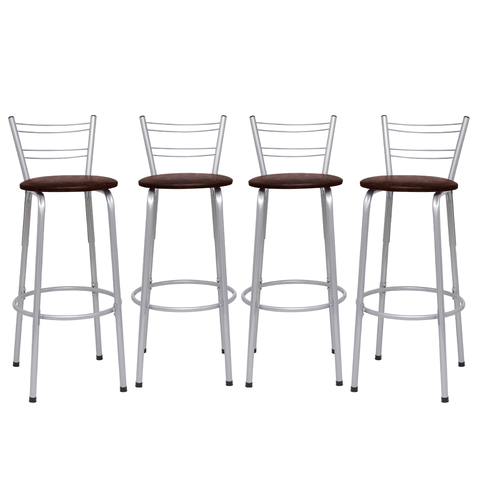 Kit 4 Banquetas para Balcão Flórida Prata Bistrô Ilhas Cozinha Gourmet Bares