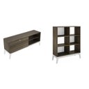 Ver imagem 2 de Conjunto Rack para TV 55 Polegadas e Estante Baixa Ares Espresso Móveis