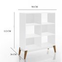 Ver imagem 4 de Conjunto Rack para TV 55 Polegadas e Estante Baixa Ares Espresso Móveis