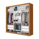 Ver imagem 5 de Guarda-Roupa Casal com Espelhos 3 Portas de Correr e 4 Gavetas 186cm Multimóveis CR35572 Madeirado/