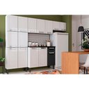 Ver imagem 1 de Kit de Cozinha Modulada 4 Peças Múltipla (2 Armários + 1 Balcão + 1 Paneleiro) C4P72 Branco/