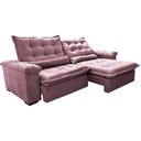 Ver mais imagens de Sofá Retrátil e Reclinável 2,75m Cama inBox Big Fresh com SoftGel D40 Velupluma Rose