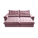 Ver imagem 5 de Sofá Retrátil e Reclinável 2,75m Cama inBox Big Fresh com SoftGel D40 Velupluma Rose