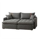 Ver imagem 2 de Sofá Cama Orion 3 Lugares Retrátil com Chaise 180cm Cinza