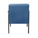 Ver imagem 2 de Poltrona Jade Decorativa em Linho Azul 330 com Braços Bella Decor