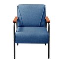 Ver imagem 5 de Poltrona Jade Decorativa em Linho Azul 330 com Braços Bella Decor